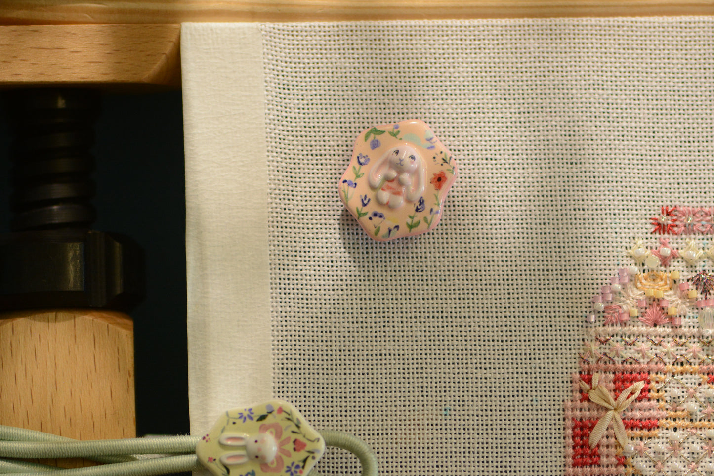 MAKE Customized Bunny Needle Minder – Magnetic Accessory for Cross Stitch & Hand Sewing Crafts Not sold separately