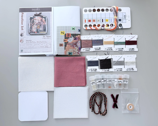 👻 Ancient Mansion Twilight – Halloween Cross Stitch Kit | Beginner Friendly DIY Kit