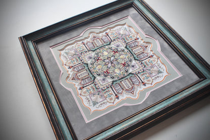 Cross Stitch & Beaded EmbroideryKit | Aster Courtyard｜Silk Threads｜Mother’s Day gift