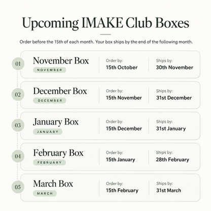 IMAKE Stitch Club Box 12 Month Subscription - Includes 12 Boxes