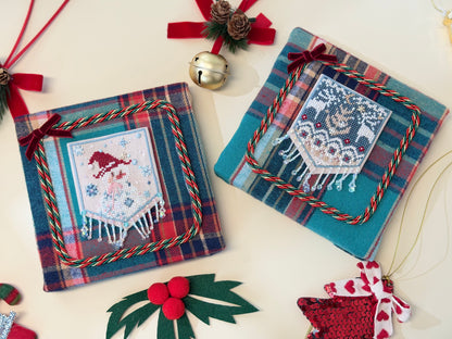 Christmas Cross Stitch Kit – Festive Flag Set