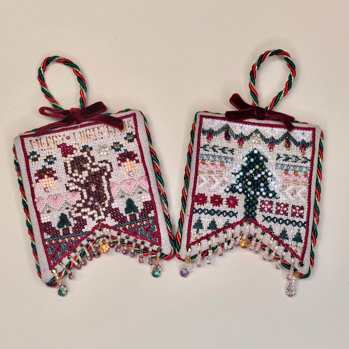 Christmas Cross Stitch Kit – Festive Flag Set