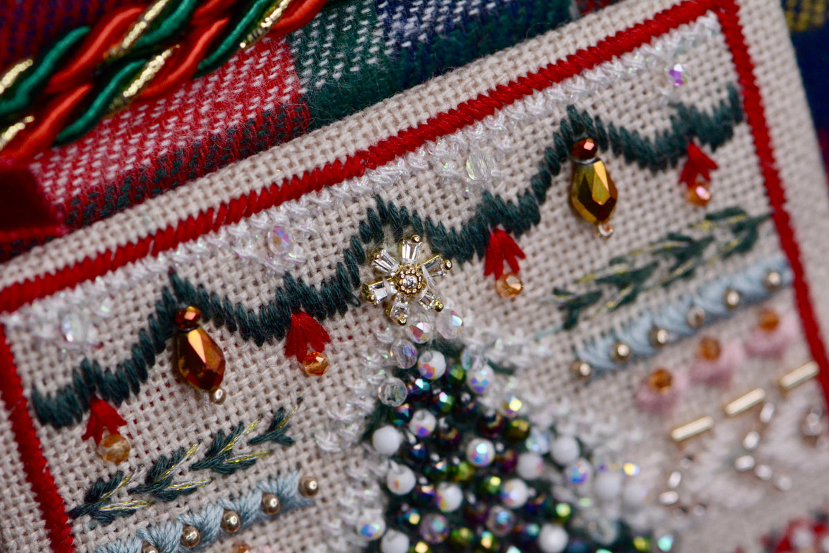 Christmas Cross Stitch Kit – Festive Flag Set
