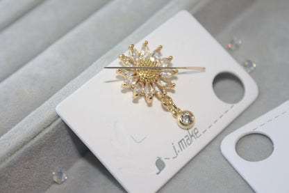 IMAKE Crystal Sunflower Needle Minder – Magnetic Accessory for Cross Stitch & Sewing Crafts (Not Sold Separately)