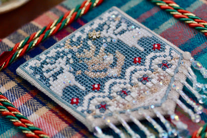 Christmas Cross Stitch Kit – Festive Flag Set