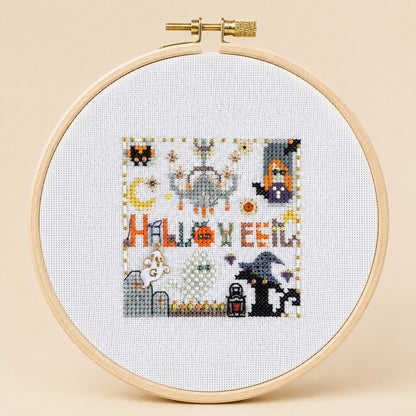 🐈‍⬛ Ethereal Spirit Night – Halloween Cross Stitch Kit | Beginner Friendly DIY Kit