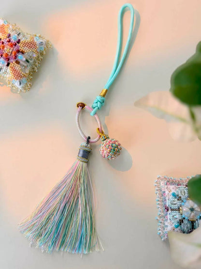 Cross Stitch Tassel Ornament – Decorative Hanging Tassel for Embroidery Projects