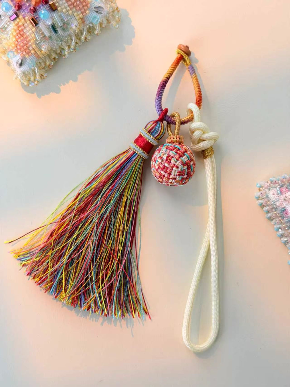Cross Stitch Tassel Ornament – Decorative Hanging Tassel for Embroidery Projects