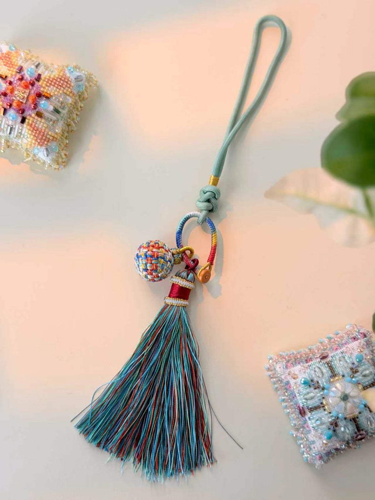 Cross Stitch Tassel Ornament – Decorative Hanging Tassel for Embroidery Projects