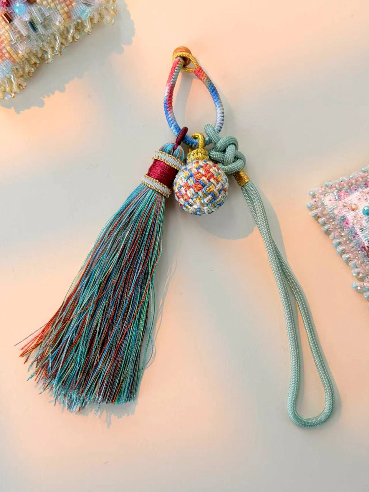 Cross Stitch Tassel Ornament – Decorative Hanging Tassel for Embroidery Projects