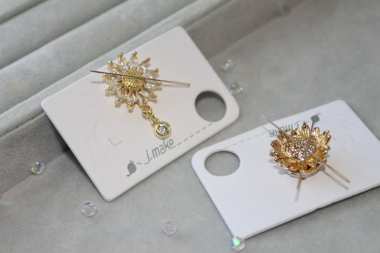 IMAKE Crystal Sunflower Needle Minder – Magnetic Accessory for Cross Stitch & Sewing Crafts (Not Sold Separately)