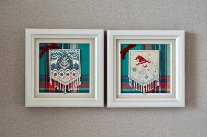 Christmas Cross Stitch Kit – Festive Flag Set