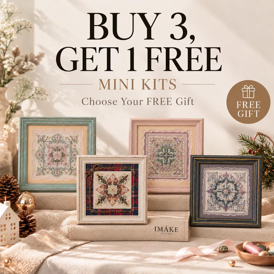 Buy 3 Get 1 Free Mini Cross Stitch Kits | I MAKE Stitch DIY Embroidery Needlework Kits
