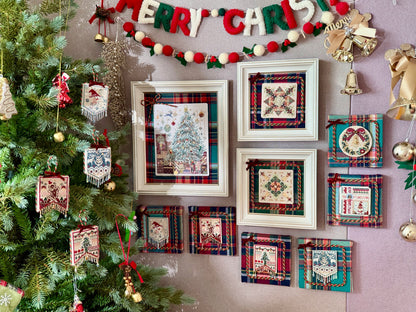 Christmas Wreath Cross Stitch & Embroidery Kit | Beaded Needlework