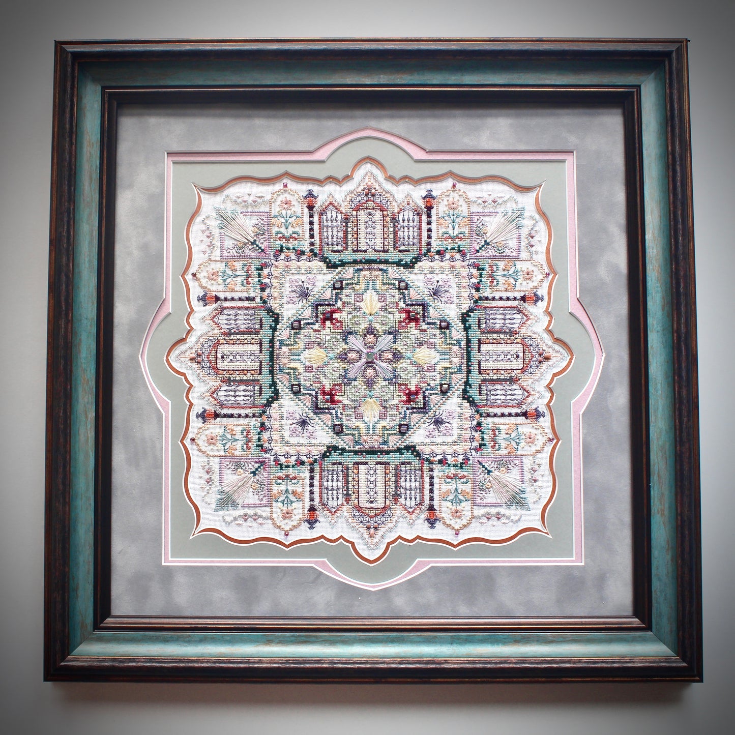 Cross Stitch & Beaded EmbroideryKit | Aster Courtyard｜Silk Threads｜Mother’s Day gift