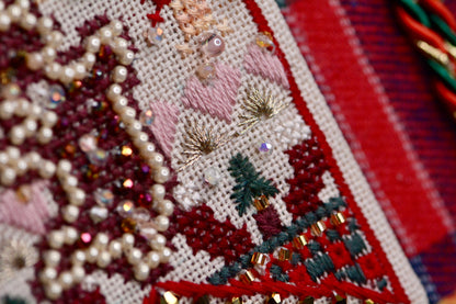 Christmas Cross Stitch Kit – Festive Flag Set