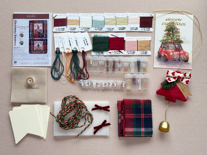 Christmas Cross Stitch Kit – Festive Flag Set