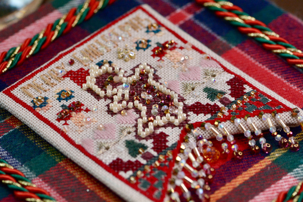 Christmas Cross Stitch Kit – Festive Flag Set