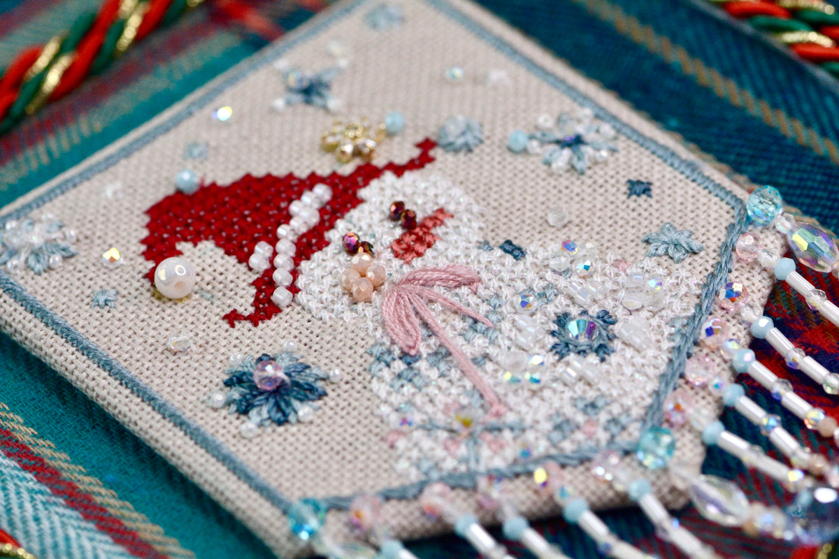 Christmas Cross Stitch Kit – Festive Flag Set