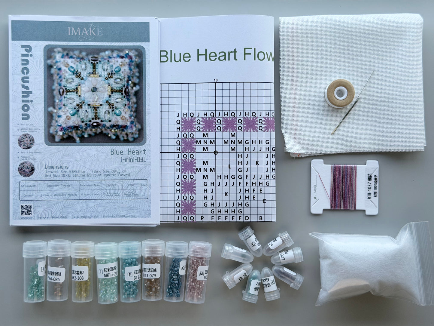 Blue Heart Flower-MINI