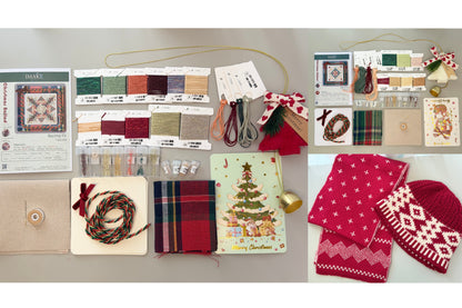 Christmas Cross Stitch Kit – DIY Gifts (2 Kits + Free Scarf & Hat 🎁)