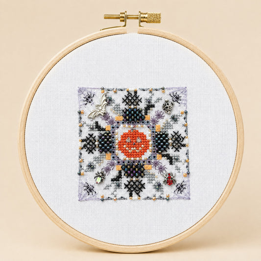 🕷️ Midnight Spider Cat – Halloween Cross Stitch Kit | Beginner Friendly DIY Kit