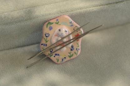 MAKE Customized Bunny Needle Minder – Magnetic Accessory for Cross Stitch & Hand Sewing Crafts  Not sold separately