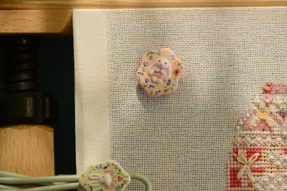 MAKE Customized Bunny Needle Minder – Magnetic Accessory for Cross Stitch & Hand Sewing Crafts  Not sold separately