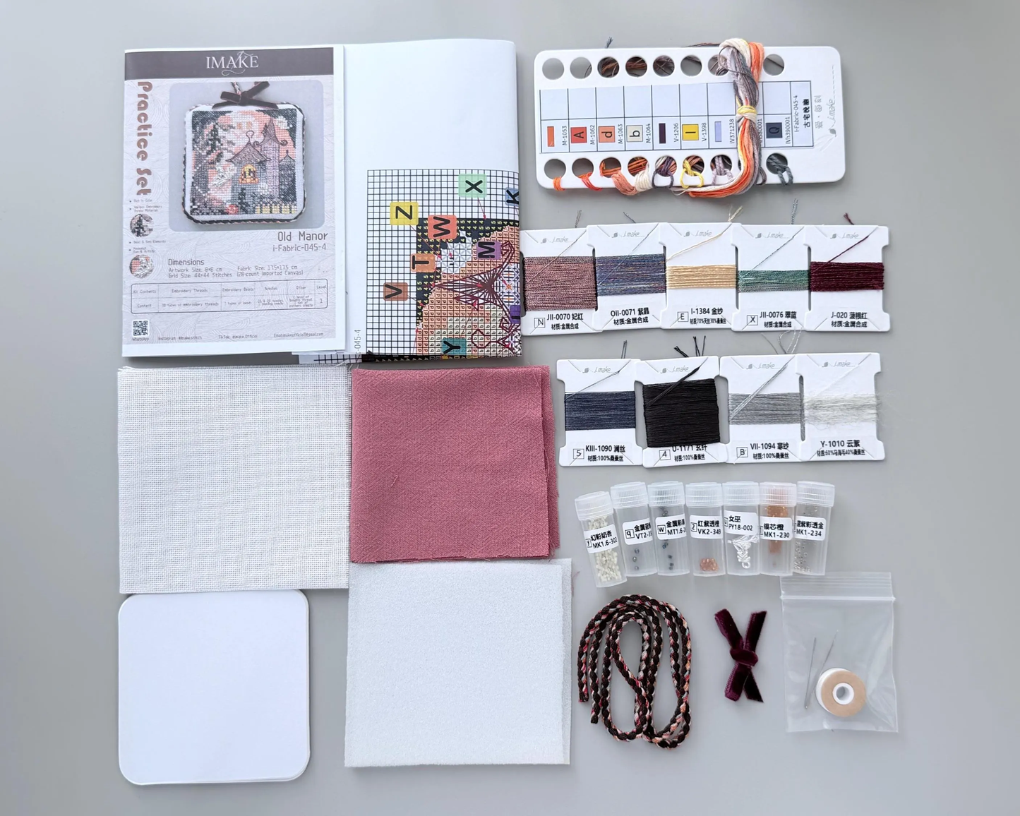 👻 Ancient Mansion Twilight – Halloween Cross Stitch Kit | Beginner Friendly DIY Kit