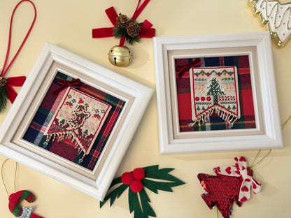 Christmas Cross Stitch Kit – Festive Flag Set